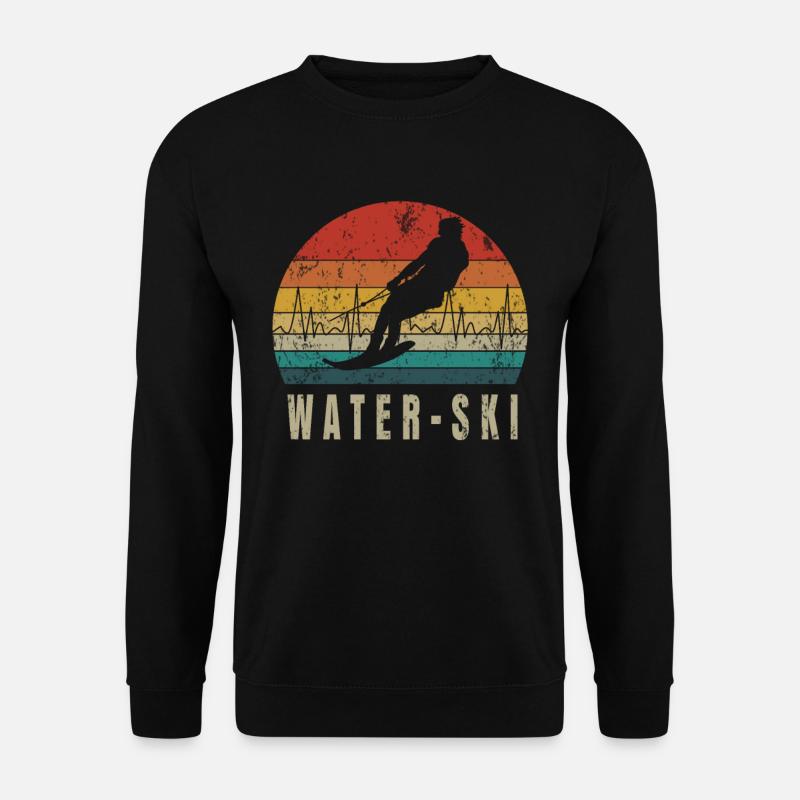 Water-Wasserski Herzschlag - Unisex Pullover - Schwarz