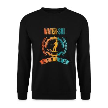 Water ski legend - Unisex Sweatshirt - black - Front - Alina (178cm) & Michal (187cm)