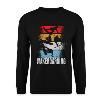 Wakeboard rétro - Sweat-shirt Unisexe - noir - Devant - Alina (178cm) & Michal (187cm)