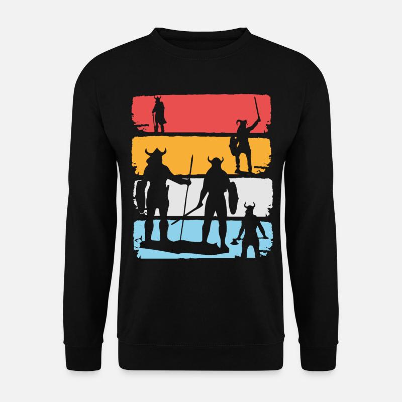 Wikinger Skandinavien Vikings Geschenk - Unisex Pullover - Schwarz