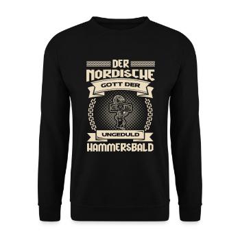 Vikings - Le dieu nordique - Sweat-shirt Unisexe - noir - Devant - Alina (178cm) & Michal (187cm)
