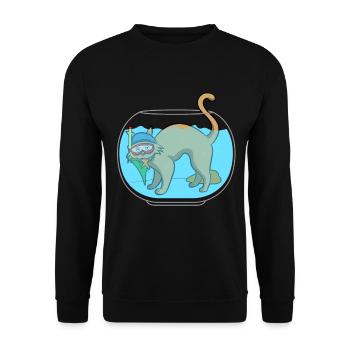 PECHE DE CHASSE A LA PECHE - Sweat-shirt Unisexe - noir - Devant - Alina (178cm) & Michal (187cm)