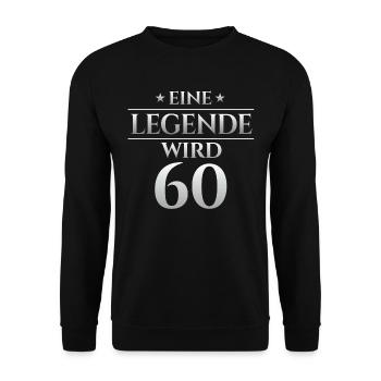 60th birthday A legend turns 60 - Unisex Sweatshirt - black - Front - Alina (178cm) & Michal (187cm)