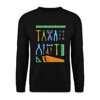 Mécanicien entretien outil cadeau - Sweat-shirt Unisexe - noir - Devant - Alina (178cm) & Michal (187cm)