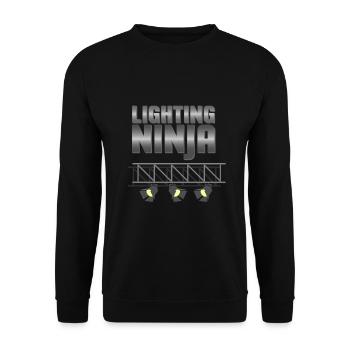Light Ninja Maintenance Technician Gift - Unisex Sweatshirt - black - Front - Alina (178cm) & Michal (187cm)