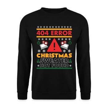 Not found 404 Error Christmas gift - Unisex Sweatshirt - black - Front - Alina (178cm) & Michal (187cm)