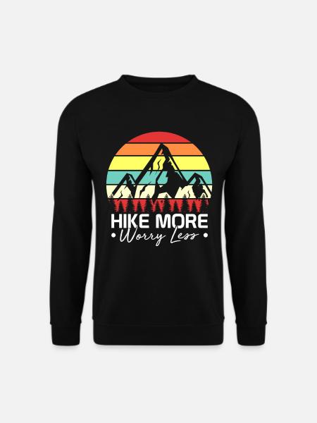 Wandern Wanderung Wanderurlaub Wanderausflug - Unisex Pullover - Schwarz