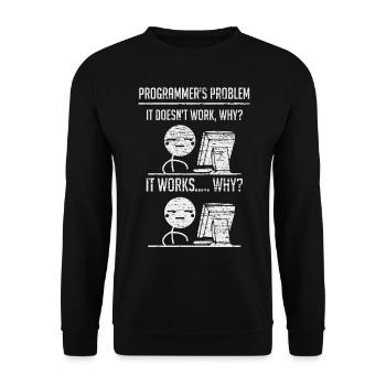 Programming programmers coding - Unisex Sweatshirt - black - Front - Alina (178cm) & Michal (187cm)