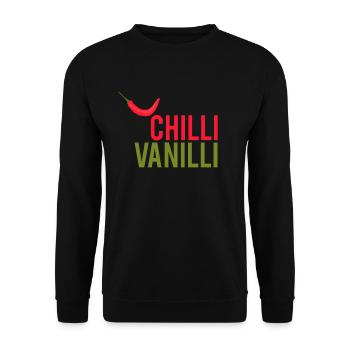 CHILLI VANILLI | PEPPERONI | FUN | TREND | FASHION - Unisex Sweatshirt - black - Front - Alina (178cm) & Michal (187cm)