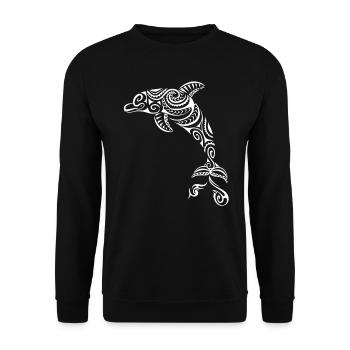 Tattoo Dauphin Maori Plongée - Sweat-shirt Unisexe - noir - Devant - Alina (178cm) & Michal (187cm)