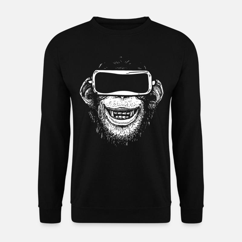 Virtual Reality Brille Gaming Gamer Realität - Unisex Pullover - Schwarz