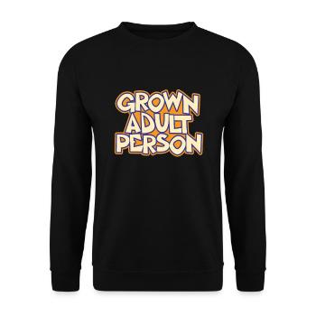 Citation d’une personne adulte adulte - Sweat-shirt Unisexe - noir - Devant - Alina (178cm) & Michal (187cm)