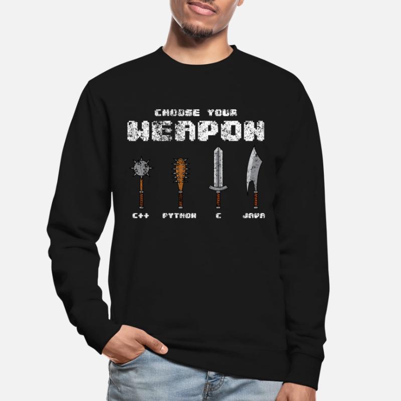 C ++ Phyton C Java Software Programmer Coder Joke Unisex Sweatshirt