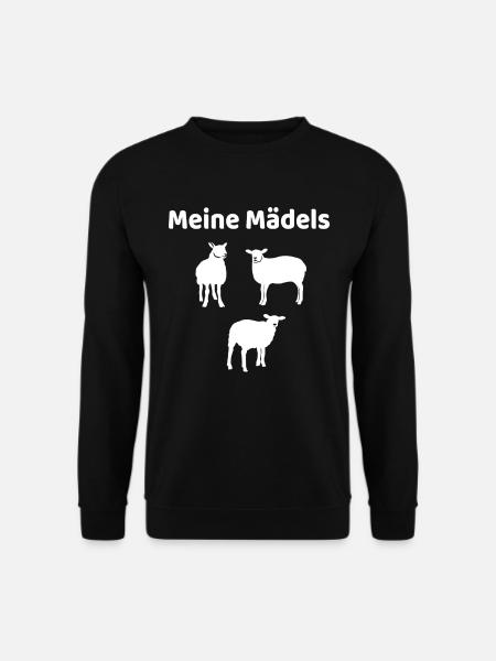 Meine Mädels mit Schafen Schäfer Geschenk - Unisex Pullover - Schwarz