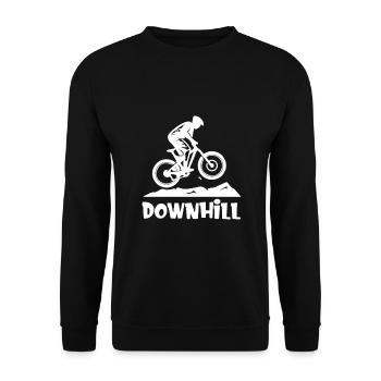 Vélo Downhill Mountain Bike Cadeau - Sweat-shirt Unisexe - noir - Devant - Alina (178cm) & Michal (187cm)