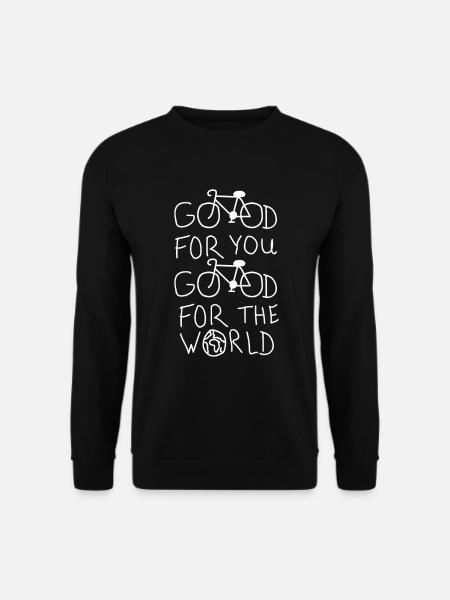 Fahrrad Umwelt Klimawandel Fahrradfahrer Geschenk - Unisex Pullover - Schwarz