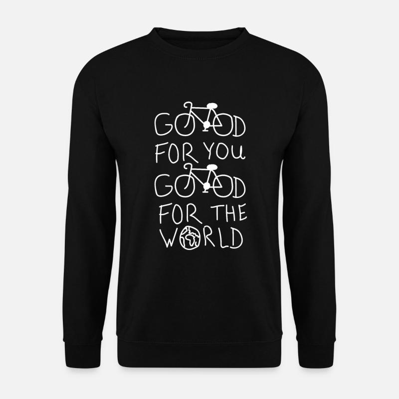 Fahrrad Umwelt Klimawandel Fahrradfahrer Geschenk - Unisex Pullover - Schwarz