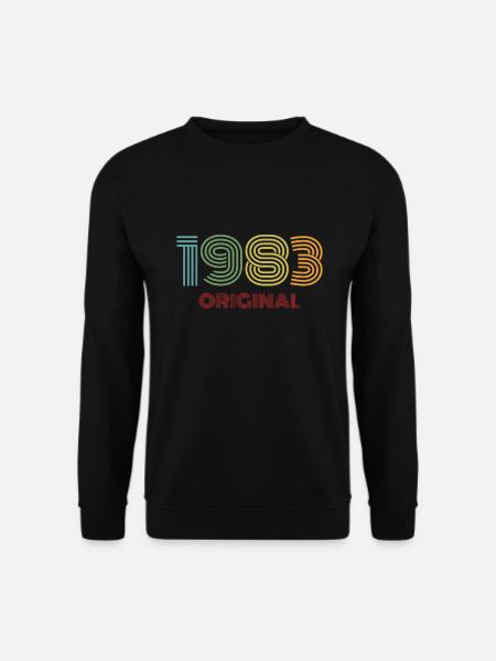 1983 Original Vintage Jahrgang '83 Geburtstag 80er - Unisex Pullover - Schwarz