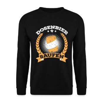 Dosenbier - Unisex Pullover - Schwarz - Vorne - Alina (178cm) & Michal (187cm)