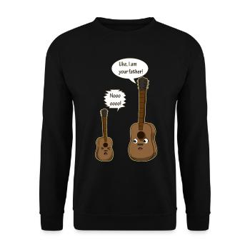 Guitar Father - Unisex Pullover - Schwarz - Vorne - Alina (178cm) & Michal (187cm)