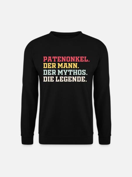 Patenonkel Taufpate Taufe Geschenk - Unisex Pullover - Schwarz