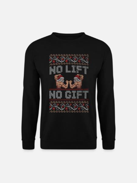 Weihnachten Training No lift no gift - Unisex Pullover - Schwarz