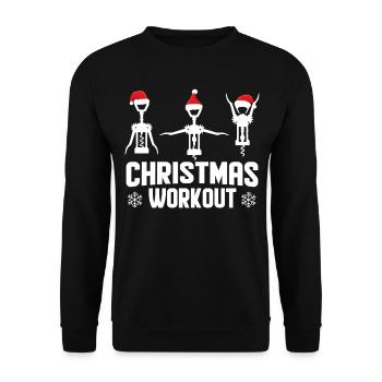 Christmas workout - Unisex Sweatshirt - black - Front - Alina (178cm) & Michal (187cm)