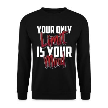 Motivation Saying Motivation Gym Fitness - Unisex Sweatshirt - black - Front - Alina (178cm) & Michal (187cm)