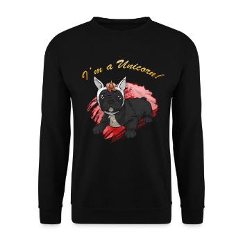 Bouledogue français frenchie bouledogue français - Sweat-shirt Unisexe - noir - Devant - Alina (178cm) & Michal (187cm)