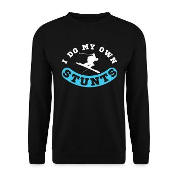 ski - Unisex Sweatshirt - black - Front - Alina (178cm) & Michal (187cm)