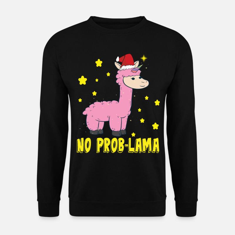 No Prob Lama - Unisex Pullover - Schwarz