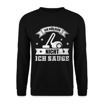 Building cleaner vacuuming profession gift - Unisex Sweatshirt - black - Front - Alina (178cm) & Michal (187cm)