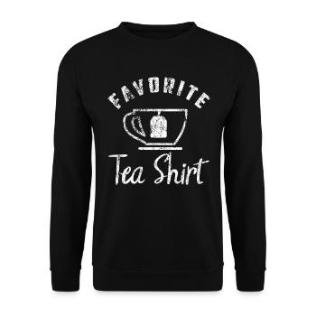 Tee - Unisex Pullover - Schwarz - Vorne - Alina (178cm) & Michal (187cm)