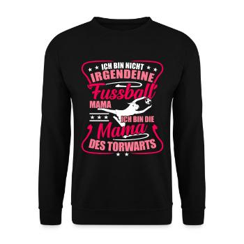 Fußball Mama Mutter Geschenk Muttertag - Unisex Pullover - Schwarz - Vorne - Alina (178cm) & Michal (187cm)