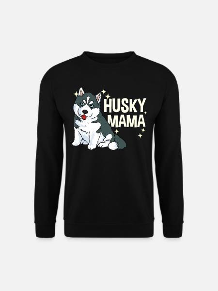 Husky Mama Hundebesitzerin Geschenk - Unisex Pullover - Schwarz