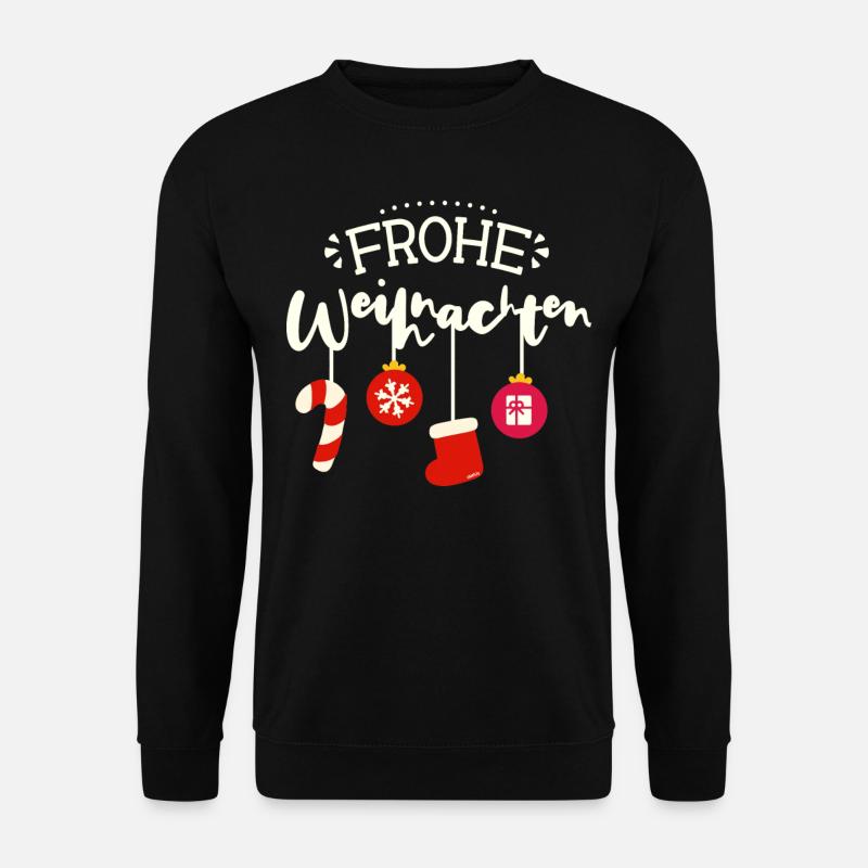 Frohe Weihnachten Fröhliche Weihnachten - Unisex Pullover - Schwarz
