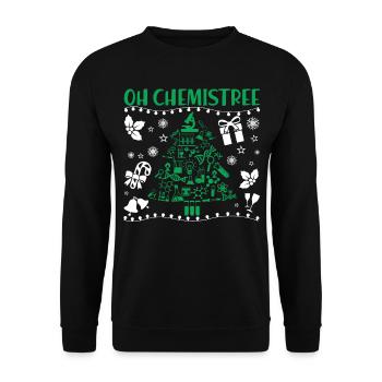 Chimie de Noël Oh Chimistree - Sweat-shirt Unisexe - noir - Devant - Alina (178cm) & Michal (187cm)