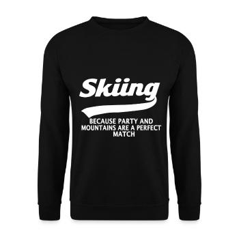 Ski Ski Sports d'hiver Vacances au ski Montagne - Sweat-shirt Unisexe - noir - Devant - Alina (178cm) & Michal (187cm)