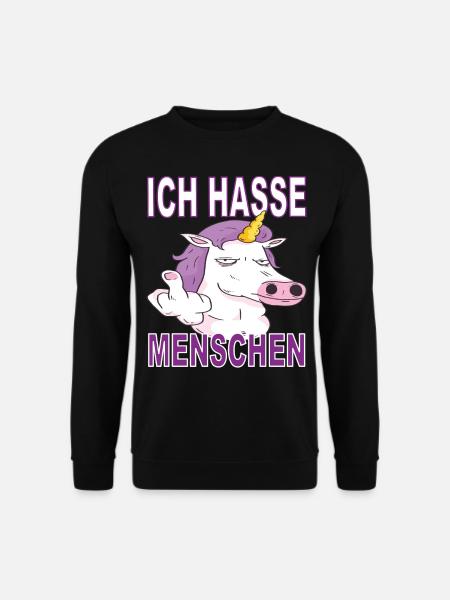 Ich hasse Menschen - Unisex Pullover - Schwarz