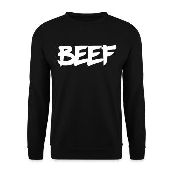 Beef - Unisex Sweatshirt - black - Front - Alina (178cm) & Michal (187cm)
