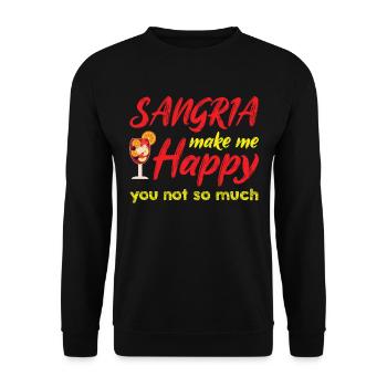 Vin de Sangria Espagne Boisson au vin Alcool - Sweat-shirt Unisexe - noir - Devant - Alina (178cm) & Michal (187cm)