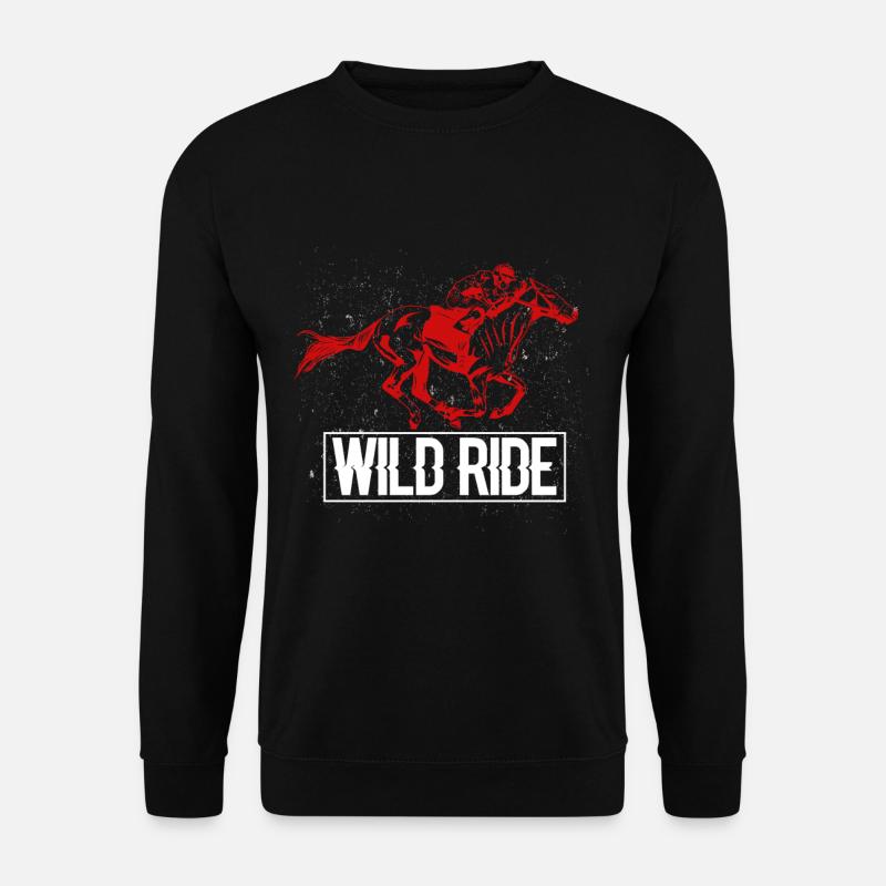 Rotes Rennpferd das galoppiert - Unisex Pullover - Schwarz