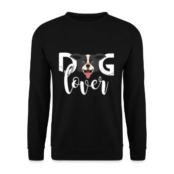 Chien amoureux de chien Amoureux de chiens - Sweat-shirt Unisexe - noir - Devant - Alina (178cm) & Michal (187cm)