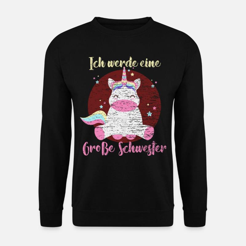 Ich werde eine große Schwester - Unisex Pullover - Schwarz