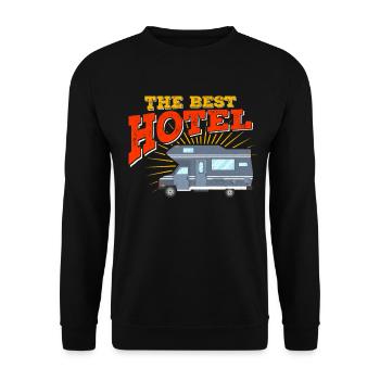 Caravane camping car - Sweat-shirt Unisexe - noir - Devant - Alina (178cm) & Michal (187cm)