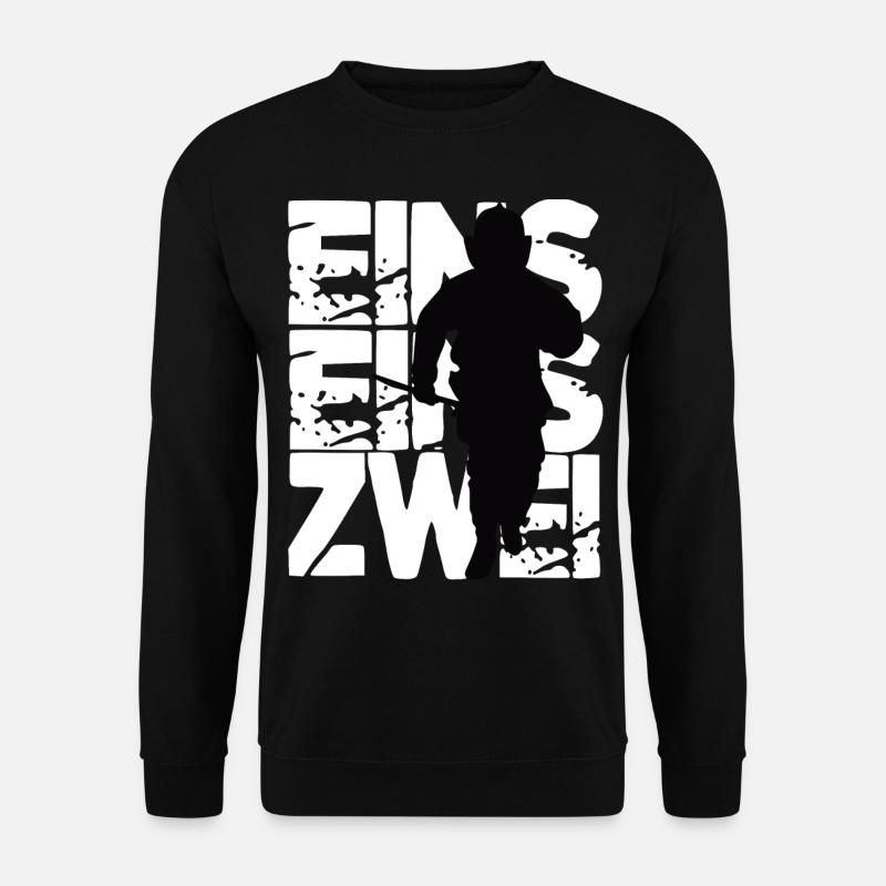 Feuerwehr eins eins zwei Feuerwehrmann Feuerwehr - Unisex Pullover - Schwarz