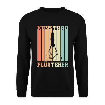 Kunstradfahrer Kunstrad Flüsterer Geschenk - Unisex Pullover - Schwarz - Vorne - Alina (178cm) & Michal (187cm)
