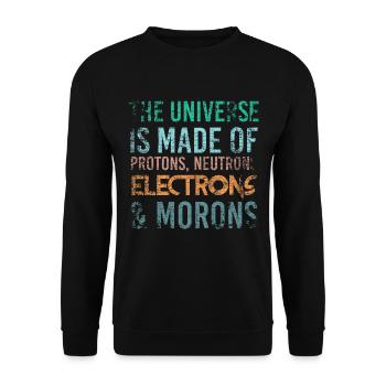 Physics student physicist physics science science - Unisex Sweatshirt - black - Front - Alina (178cm) & Michal (187cm)