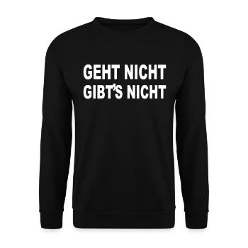 Geht nicht gibts nicht - Unisex Pullover - Schwarz - Vorne - Alina (178cm) & Michal (187cm)