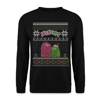Ugly Christmas - Unisex Pullover - Schwarz - Vorne - Alina (178cm) & Michal (187cm)